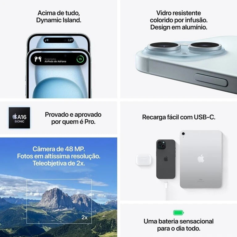 iPhone 15 de 256GB - Azul