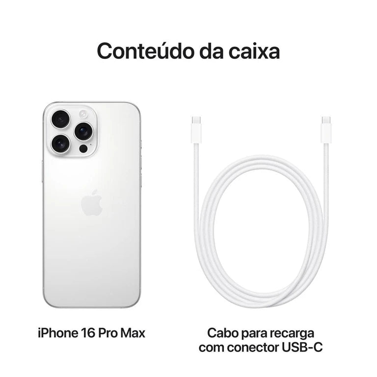 iPhone 16 Pro Max 512GB -Titânio branco